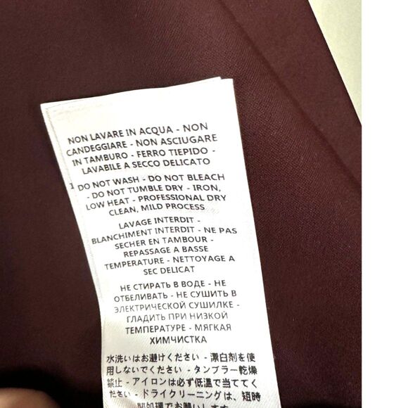 McQ Alexander McQueen Women's Crepe Oxblood Turtleneck Cropped Top Size 6 - Picture 14 of 14